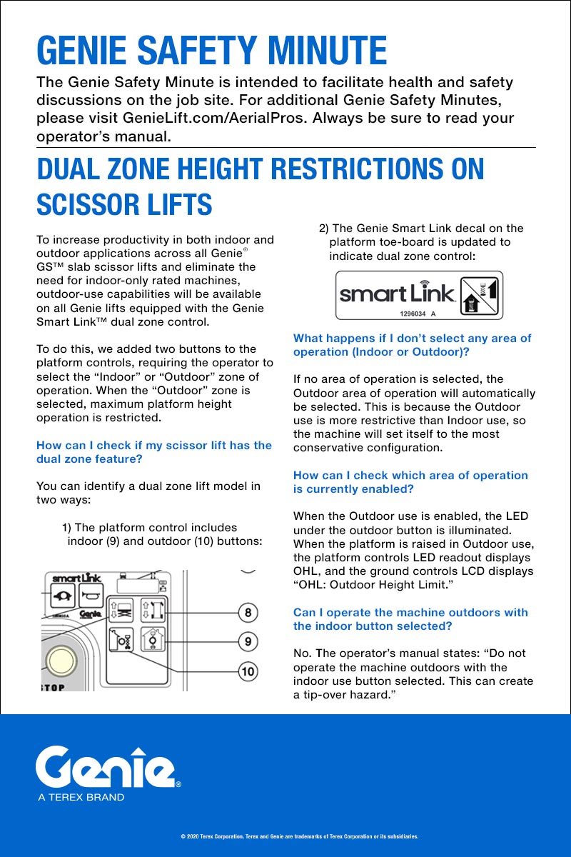 SAFETY MINUTE - Dual Zone Height Restrictions on Scissors