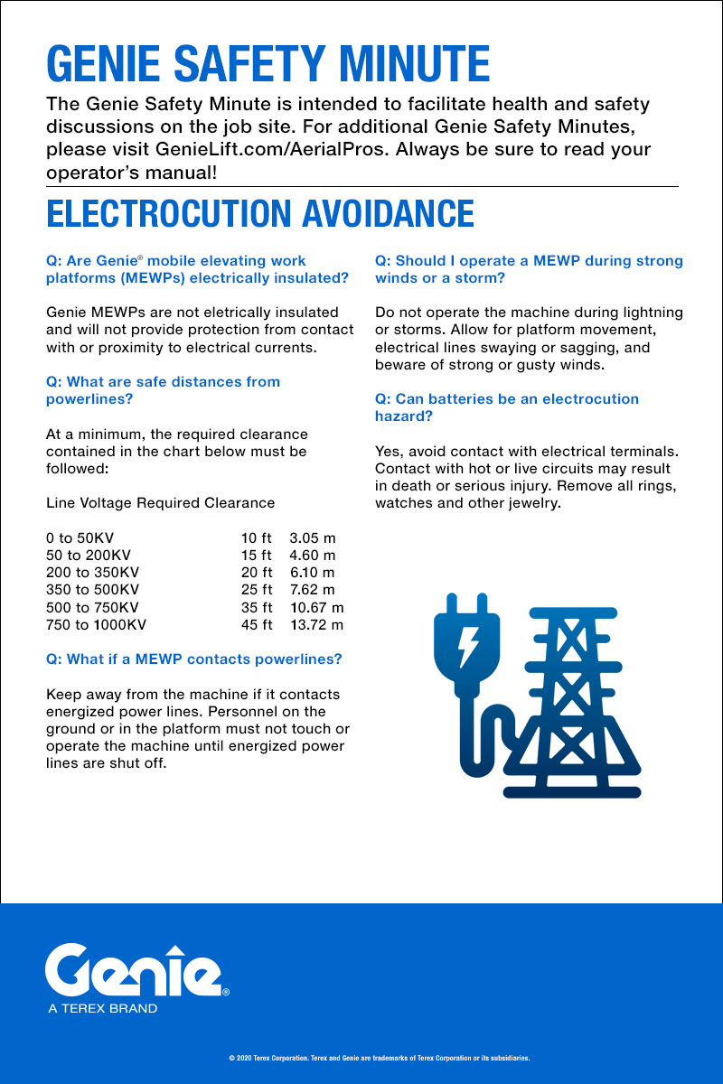 SAFETY MINUTE - Electrocution Avoidance