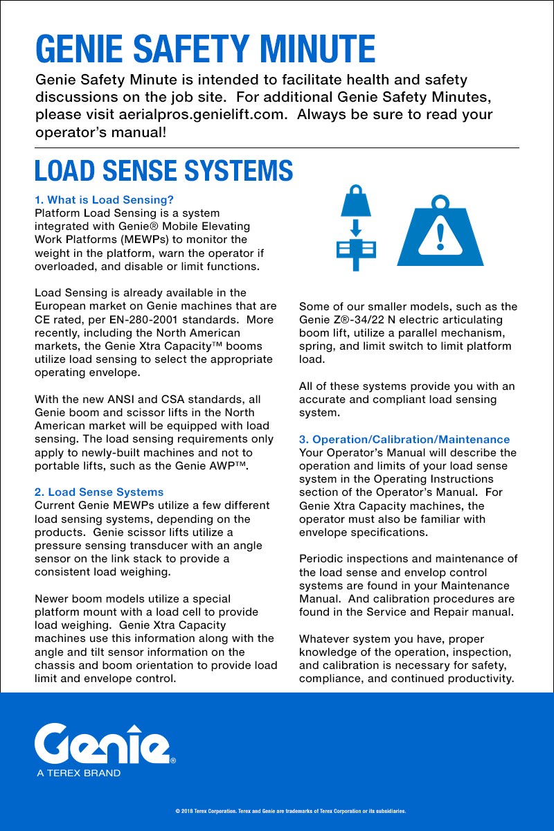 Genie Safety Minute: Load Sense