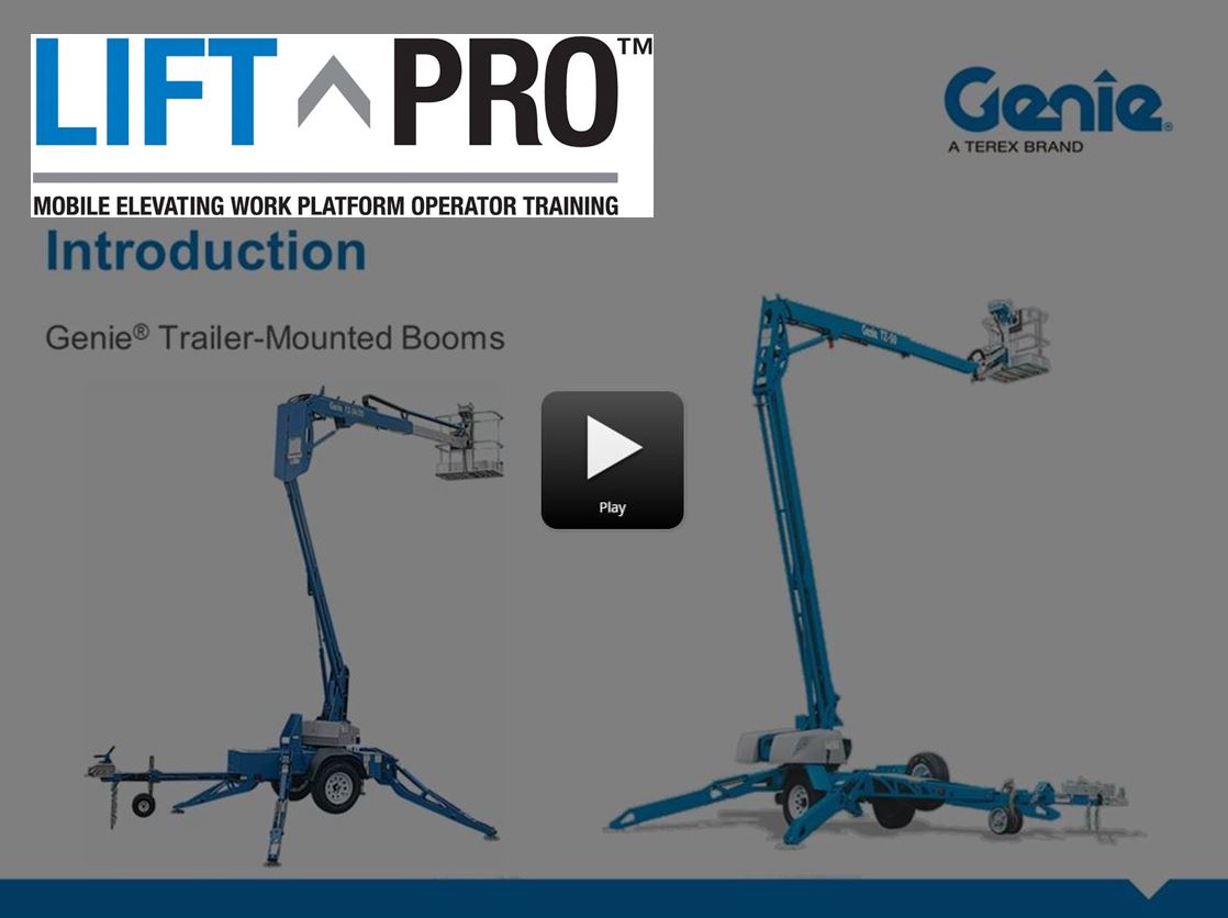 Lift Pro Online Product Training: Intro to Genie Trailer Mounted Booms