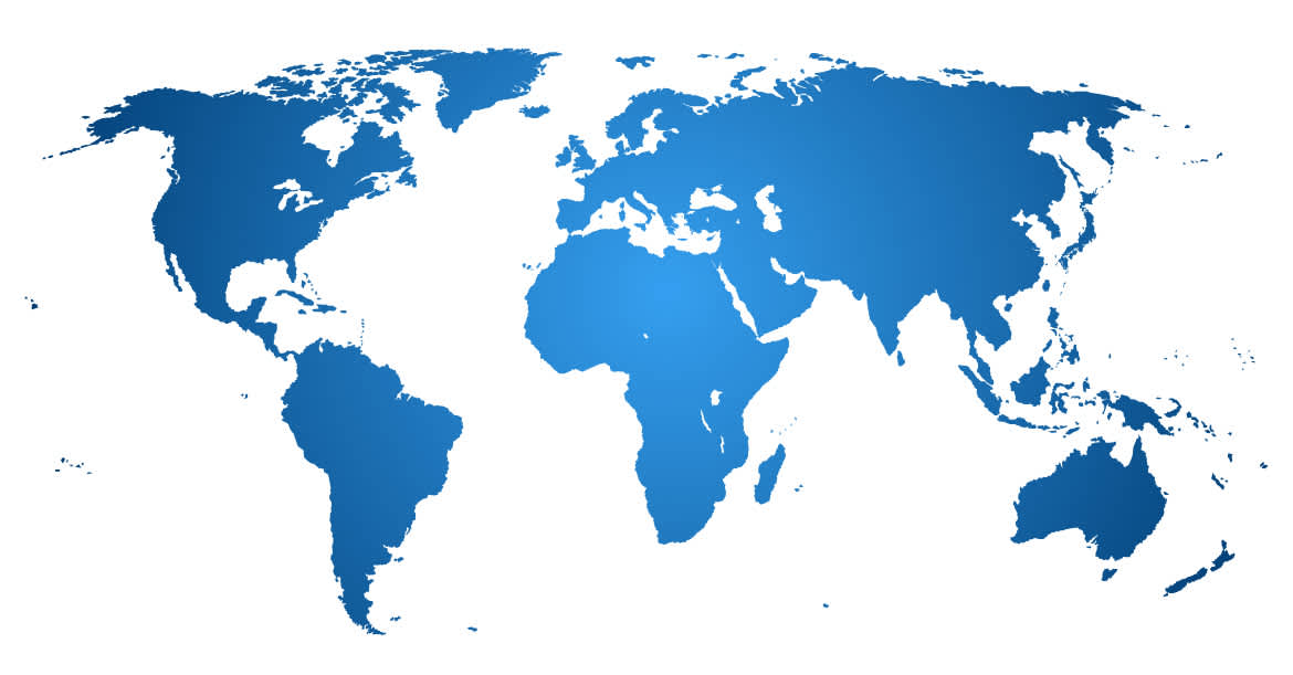 Map of all continents